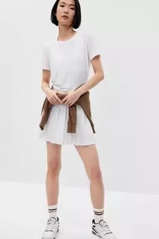 Дышащая футболка с короткими рукавами и круглым вырезом Gap, белый