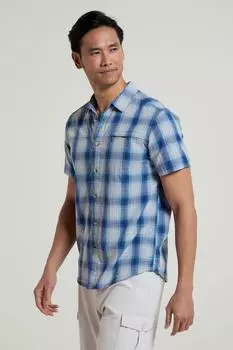 Дышащая хлопковая рубашка Mountain Warehouse, синий