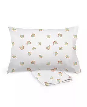 Дышащая наволочка из перкаля из детского хлопка, для подушек для малышей размером 13 x 18 дюймов (2 шт.) BreathableBaby, мультиколор