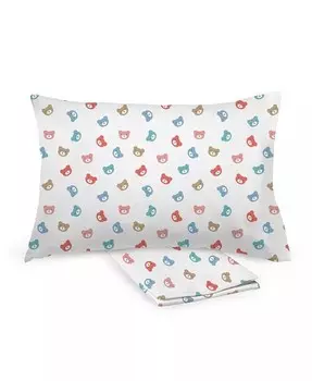 Дышащая наволочка из перкаля из детского хлопка, для подушек для малышей размером 13 x 18 дюймов (2 шт.) BreathableBaby, мультиколор