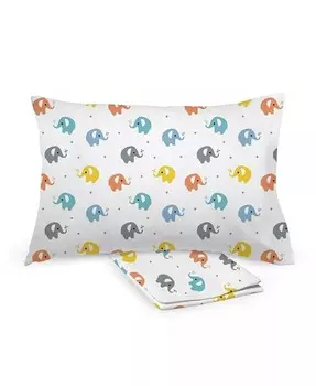 Дышащая наволочка из перкаля из детского хлопка, для подушек для малышей размером 13 x 18 дюймов (2 шт.) BreathableBaby, мультиколор