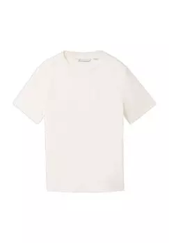 Дышащая женская футболка свободного кроя Tom Tailor, цвет Gardenia White