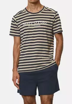 Дышащие шорты Mix & Match для мужчин со шнурком Marc O'Polo, цвет Beige White Navy