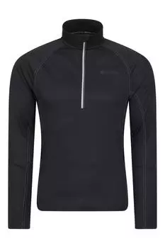 Дышащий легкий верх на молнии среднего слоя с подходом Mountain Warehouse, черный