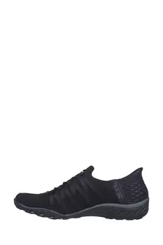 Дышите легко катайтесь со мной в спортивных кроссовках без шнуровки Skechers, черный