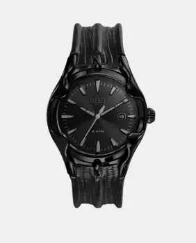 DZ2193 черные кожаные мужские часы Diesel, черный