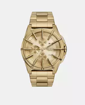 DZ4659 Мужские часы с хронографом из золотой стали Diesel, золотой
