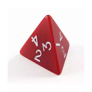 Джамбо d4 - Красный, Dice - Jumbo Opaque (Koplow)
