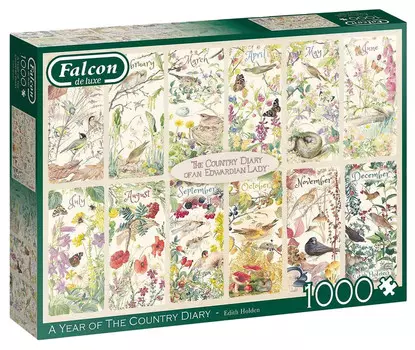 Джамбо, пазл "Год, полный цветов и птиц", 1000 шт. Jumbo