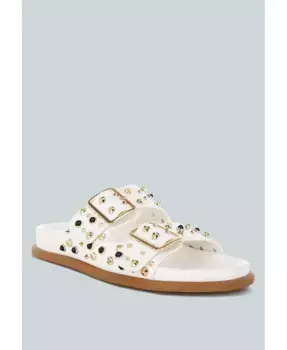 Джата Слайдеры с металлическими шипами London Rag, черный