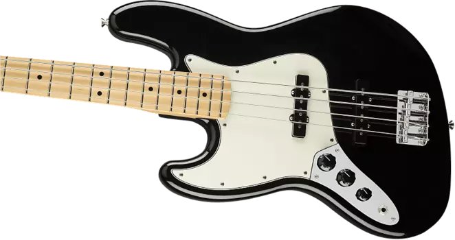 Джазовая электрическая бас-гитара Fender Player для левой руки, кленовый гриф, черный 0149922506