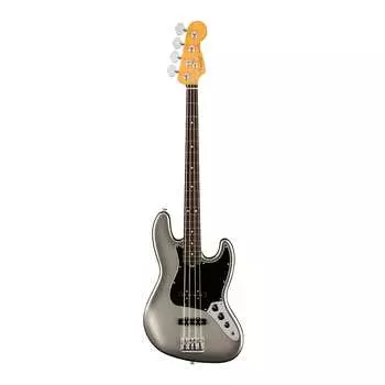 Джазовая бас-гитара Fender American Professional II Precision с 4 струнами и накладкой из палисандра (для правой руки, Mercury) Fender American Professional II Jazz Bass Guitar, Rosewood Fingerboard, Mercury