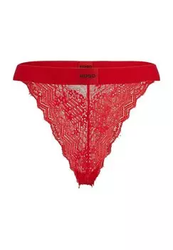 Джазовые брюки, эластичный пояс, кружево, женские HUGO, цвет Bright Red