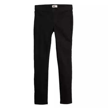 Джеггинсы без застежки SO для девочек 7–18 лет обычного и большого размера, цвет Black Luxe