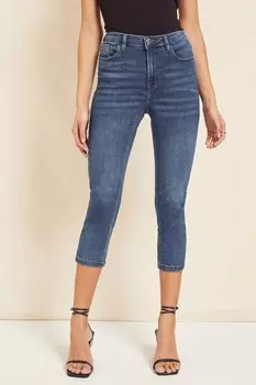 Джеггинсы длиной 3/4 с завышенной талией Friends Like These, синий