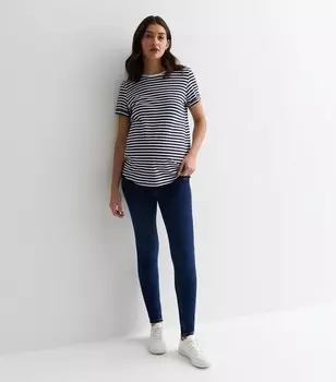 Джеггинсы Emilee для беременных цвета индиго, подтягивающие и корректирующие форму под животом New Look, индиго