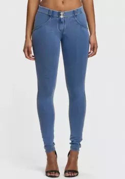 Джеггинсы Freddy "WRUP2RC002ORG" с эффектом лифтинга и моделирования, голубой