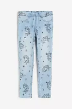 Джеггинсы H&M Kids Printed Frozen, синий