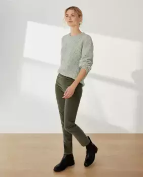 Джеггинсы из микро вельвета Southern Cotton, хаки