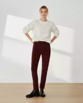 Джеггинсы из микро вельвета Southern Cotton, бордовый