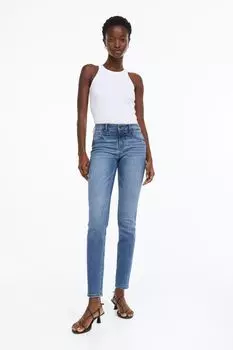 Джеггинсы с низким щиколотки H&M, синий деним