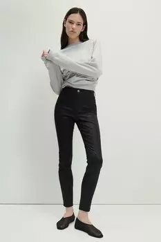 Джеггинсы с ультравысокой лодыжкой H&M, черный