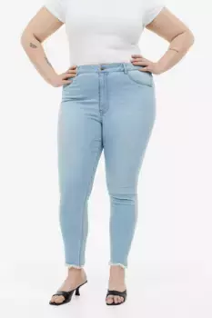 Джеггинсы с ультравысокой лодыжкой H&M, синий