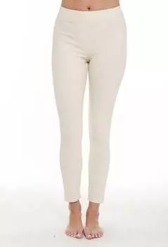 Джеггинсы с высокой посадкой бежевого цвета ANGEL