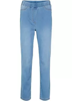 Джеггинсы с высокой талией из легкого эластичного термокачества с удобным поясом Bpc Bonprix Collection, синий