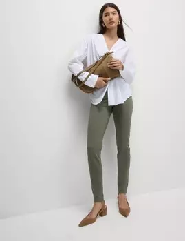 Джеггинсы с высокой талией Marks & Spencer, цвет Faded khaki