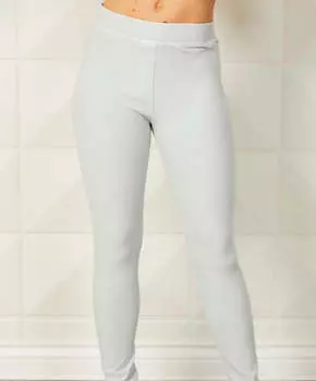 Джеггинсы с высокой талией в серебристом цвете french kyss, серебряный