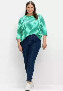 Джеггинсы Sheego, синий деним