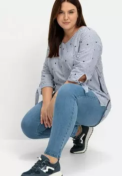 Джеггинсы Sheego, синий деним