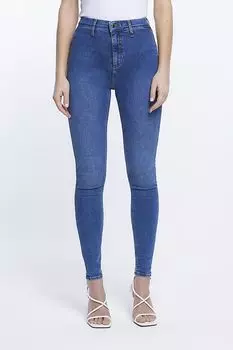 Джеггинсы со средней посадкой River Island, синий