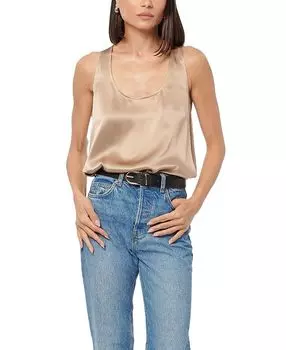 Джейн Шелковая майка CAMI NYC, коричневый/бежевый