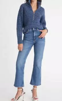 Джеки: Пуловер с полумолнией спереди в цвете индиго 525 America