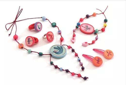 Джеко, набор деревянных украшений Птицы Djeco