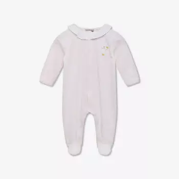 Джемайма из органического хлопка стрейч с аппликацией в виде утки babygrow 0-9 месяцев Trotters, белый