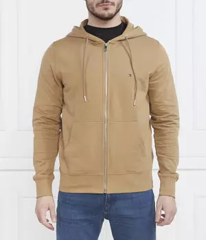 Джемпер 1985 года с капюшоном на молнии Regular fit Tommy Hilfiger, коричневый