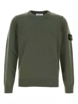 Джемпер 5100072 из смесовой шерсти Stone Island, зеленый
