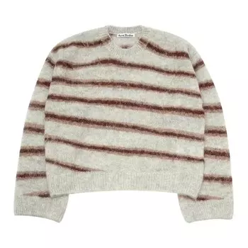 Джемпер Acne Studios Mohair Blend Jumper, цвет Grey Melange/Burgundy