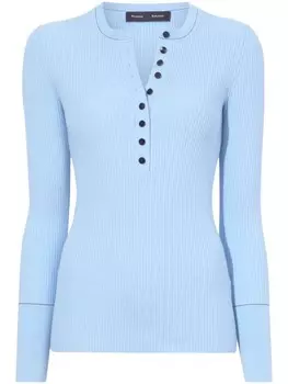 Джемпер Agnes Henley в рубчик Proenza Schouler, синий