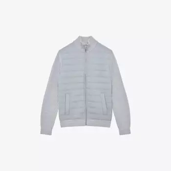 Джемпер эластичной вязки Trainer с круглым вырезом Reiss, серый