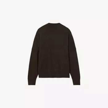 Джемпер Alicia свободного кроя из смеси шерсти и кашемира с воротником-стойкой Reiss, коричневый