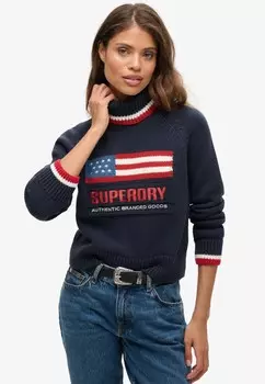 Джемпер AMERICANA ROLL NECK Superdry, синий