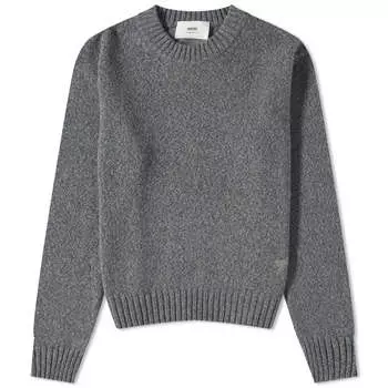 Джемпер Ami Paris Tonal Heart Cashmere, цвет Heather Grey