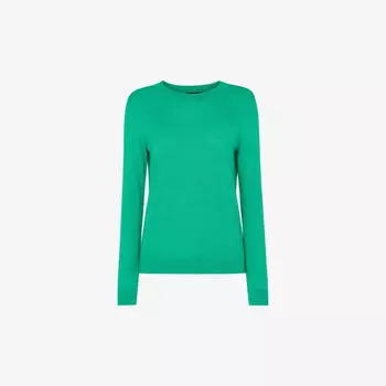 Джемпер Annie блестящей вязки с круглым вырезом Whistles, зеленый