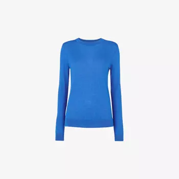 Джемпер Annie с круглым вырезом и блестящей вязкой Whistles, синий