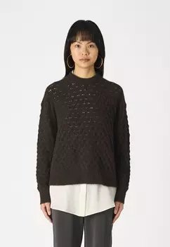 Джемпер ANOUR POINTELLE SWEATER Samse Samse, коричневый