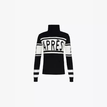 Джемпер Aprs в полоску с принтом Perfect Moment, черный